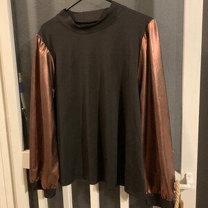 SHEIN Plus Colorblock rib-knit top